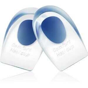 Gel Silicone Heel Cups/Pads - 2 Pack Heel Lifts for Achilles Tendonitis